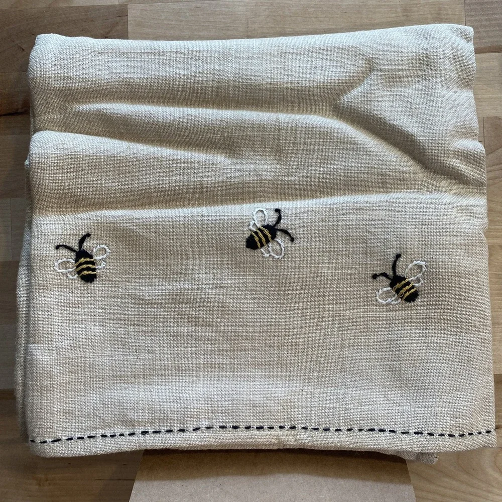 Primitives by Kathy BEE Embroidered‎ Tier Panel Curtains 24